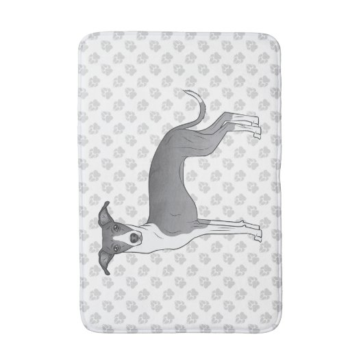 Blauwe en witte Italiaanse dolfijnen met poten Badmat (Voorkant Verticaal)