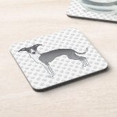 Blauwe en witte Italiaanse dolfijnen met poten Bier Onderzetter (Linkerzijde)