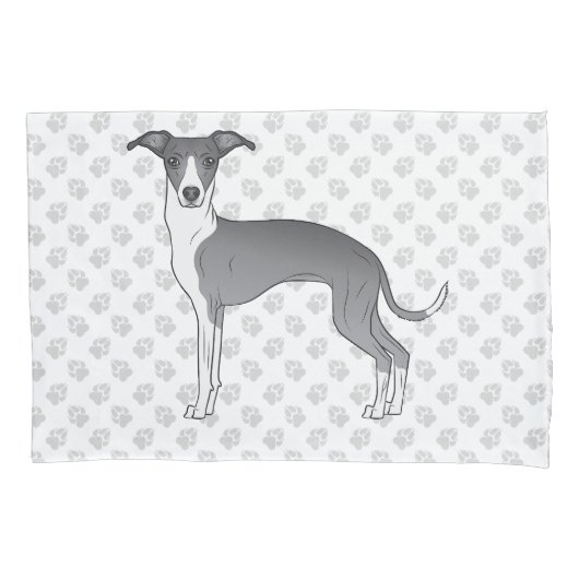 Blauwe en witte Italiaanse dolfijnen met poten Kussensloop (Voorkant-Links)