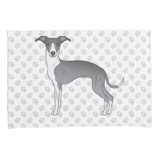 Blauwe en witte Italiaanse dolfijnen met poten Kussensloop (Voorkant-Rechts)