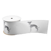 Blauwe en witte Italiaanse Greyhound Cute Dogs Satijnen Lint (Spoel)