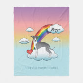 Blauwe en witte Italiaanse groene regenboogherdenk Fleece Deken (Voorkant)