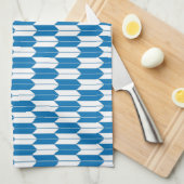 Blauwe en witte Japanse yagasuri Kitchen Towel Theedoek (Quarter Fold)