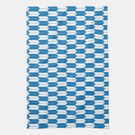 Blauwe en witte Japanse yagasuri Kitchen Towel Theedoek (Verticaal)