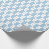 Blauwe en witte Japanse yagasuri Pattern Gift Wrap Cadeaupapier (Hoek)