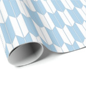 Blauwe en witte Japanse yagasuri Pattern Gift Wrap Cadeaupapier (Rol Hoek)