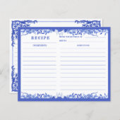 Blauwe en witte Kaart (Voorkant / Achterkant)