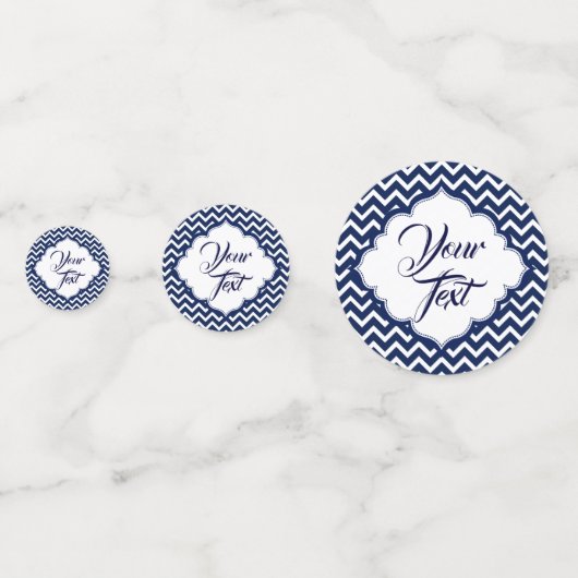 Blauwe en witte kaas confetti (Achterkanten)