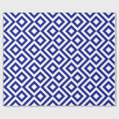 Blauwe en witte kazen cadeaupapier (Vlak)