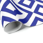 Blauwe en witte kazen cadeaupapier (Rol Hoek)