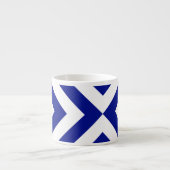 Blauwe en witte kazen espresso kop (Voorkant)