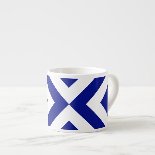 Blauwe en witte kazen espresso kop (Voorkant rechts)