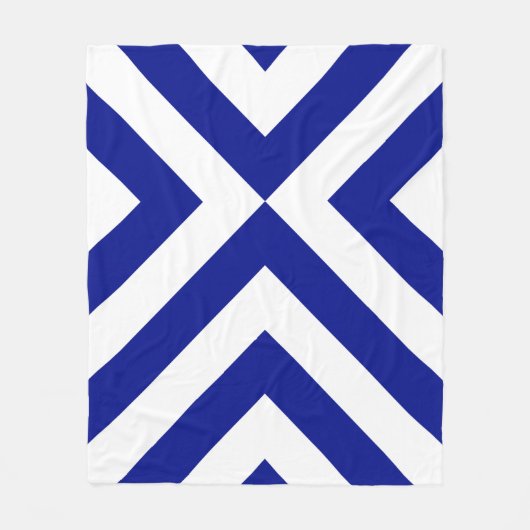 Blauwe en witte kazen fleece deken (Voorkant)