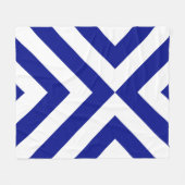 Blauwe en witte kazen fleece deken (Voorkant (Horizontaal))