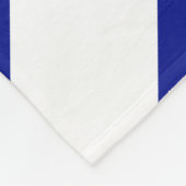 Blauwe en witte kazen fleece deken (Hoek)