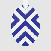 Blauwe en witte kazen ornament (achterkant)