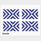 Blauwe en witte kazen rechthoekige sticker (Vel)