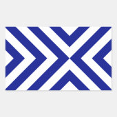 Blauwe en witte kazen rechthoekige sticker (Voorkant)