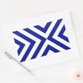 Blauwe en witte kazen rechthoekige sticker (Envelop)