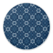 Blauwe en witte keramische ontwerpknop keramische knop (Voorkant)