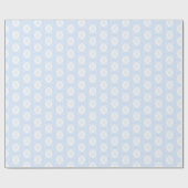 Blauwe en witte kerstbomen cadeaupapier (Vlak)