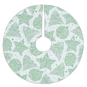 Blauwe en witte kerstboomrok kerstboom rok (Voorkant)