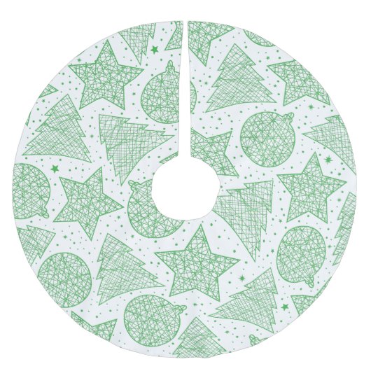 Blauwe en witte kerstboomrok kerstboom rok (Voorkant)