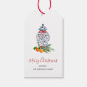 "blauwe en witte kerstcadeaulabels voor Kerstmis Cadeaulabel (Voorkant)