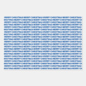 Blauwe en witte kersttypografie inpakpapier vel (Voorkant 2)