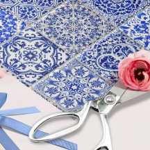  blauwe en witte  keuken Tegels collage