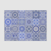  blauwe en witte  keuken Tegels collage Tissuepapier (Voorkant)