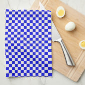 Blauwe en witte keukenhanddoeken (Quarter Fold)