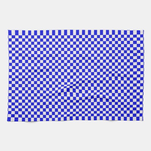 Blauwe en witte keukenhanddoeken (Horizontaal)
