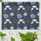 Blauwe en witte keukenhanddoeken (Gevouwen)