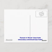 Blauwe en witte klasse van 2008 briefkaart (Achterkant)