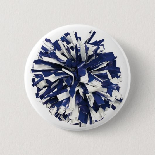 Blauwe en witte kleuren ronde button 5,7 cm (Voorkant)