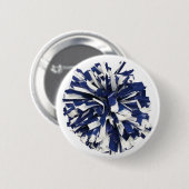 Blauwe en witte kleuren ronde button 5,7 cm (Voorkant /achterkant)