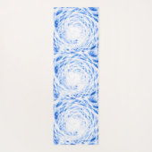 Blauwe en witte kleurstof Yoga Mat (Achterkant)