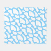 Blauwe en witte Koe Afdrukesthetisch Fleece Deken (Voorkant (Horizontaal))