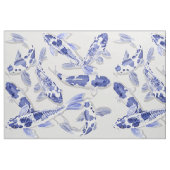 Blauwe en witte koivis stof (Fat Quarter)