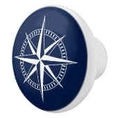 Blauwe en witte kompas, Nautical Ceramic Knob Keramische Knop (Rechts)