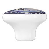 Blauwe en witte konijn Bunny Drawer Pull Knob Dedh Keramische Knop (Zijkant)