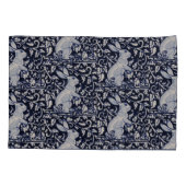 Blauwe en witte konijn Bunny Elegant Art Cobalt Na Kussensloop (Achterkant)