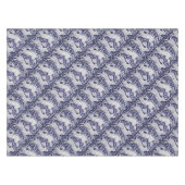 Blauwe en witte konijn Floral Dedham Delft Tegel Tafelkleed (Voorkant (Horizontaal))