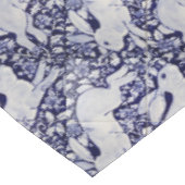 Blauwe en witte konijn Floral Dedham Delft Tegel Tafelkleed (Gekanteld)