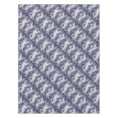 Blauwe en witte konijn Floral Dedham Delft Tegel Tafelkleed (Voorkant)