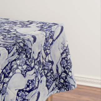 Blauwe en witte konijn Floral Dedham Delft Tegel Tafelkleed