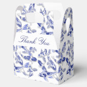 Blauwe en witte koolvis bedankdoosjes (Geopend)