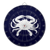Blauwe en witte krabvorm dartbord (Voorkant)
