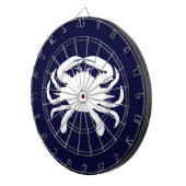 Blauwe en witte krabvorm dartbord (Voorkant Rechts)